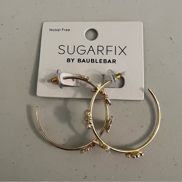 SUGARFIX by BaubleBar Butterfly/Flower Hoop Earrings - Picture 3 of 6